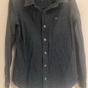 True Religion Kids Denim Western Wear Button Down Long Sleeve Shirt Size S/P